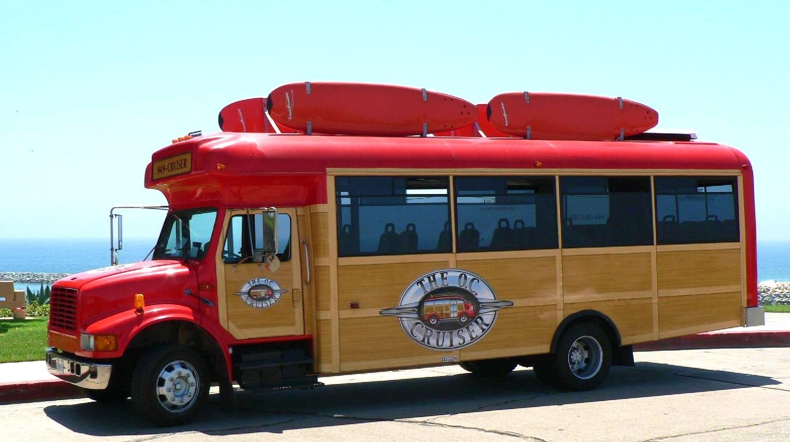 bus tour beach california